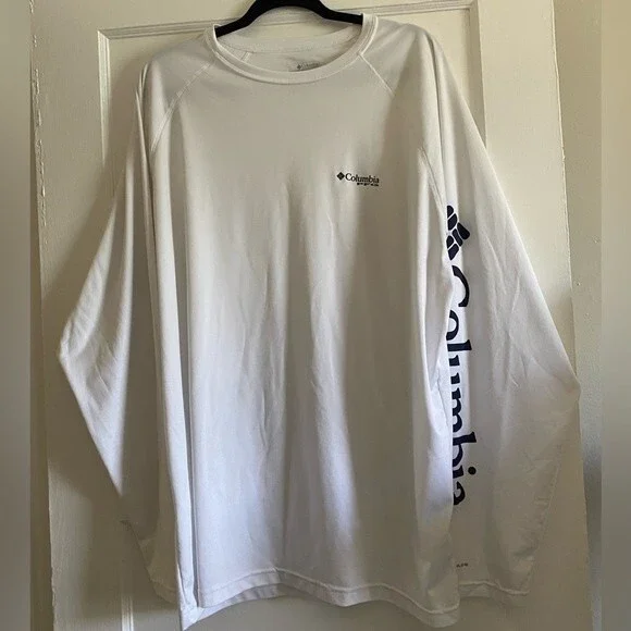 Columbia Mens PFG White Long Sleeve Fishing Shirt - Picture 3 of 15